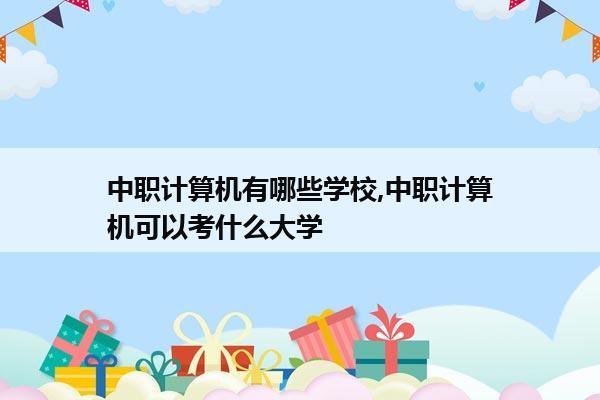 中职计算机有哪些学校,中职计算机可以考什么大学