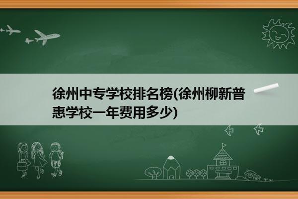 徐州中专学校排名榜(徐州柳新普惠学校一年费用多少)