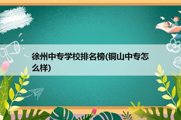 徐州中专学校排名榜(铜山中专怎么样)